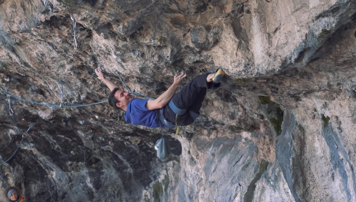 Stefano Ghisolfi’s latest offering at Arco, Terapia d’urto (F9a+). Video grab